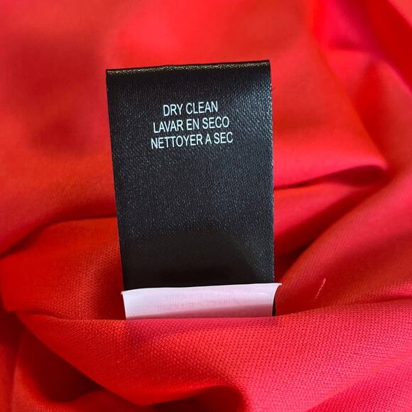 Tahari Red Crepe Knit Twist Halter Neck Cocktail Party Dress Women Sz 2 - Picture 11 of 12